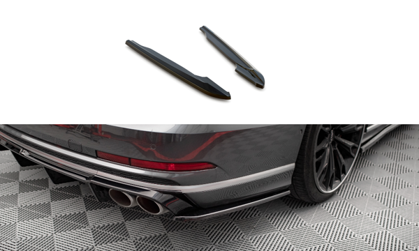 Maxton Rear Side Splitters V.2 Audi S8 D5 - Gloss Black