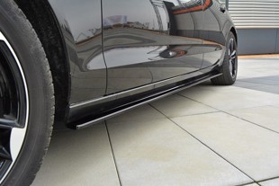 Maxton Side Skirts Diffusers Audi A6 C7 - Gloss Black