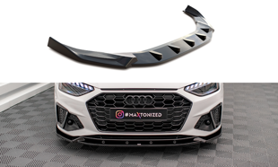 Maxton Front Splitter V.1 Audi A4 S-Line / S4 B9 Facelift - Gloss Black