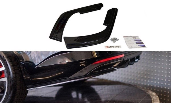 Maxton Rear Side Splitters Renault Talisman - Gloss Black