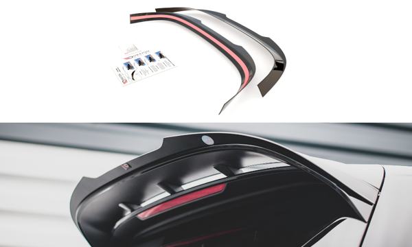 Maxton Spoiler Cap Volkswagen Golf R Mk8 - Gloss Black