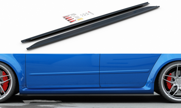 Maxton Side Skirts Diffusers Audi RS4 B7 - Gloss Black