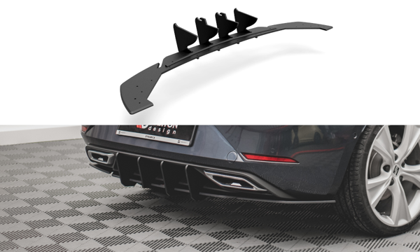 Maxton Street Pro Rear Diffuser Seat Leon Fr Hatchback Mk4 - Black