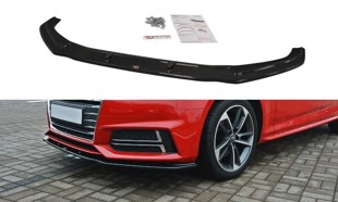 Maxton Front Splitter V.2 Audi S4 / A4 S-Line B9 - Gloss Black