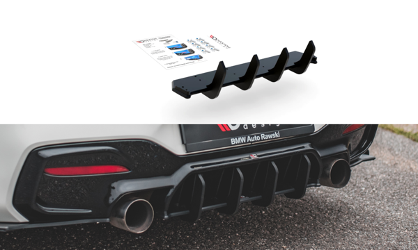 Maxton Racing Durability Rear Diffuser V.4 BMW M140I - Black