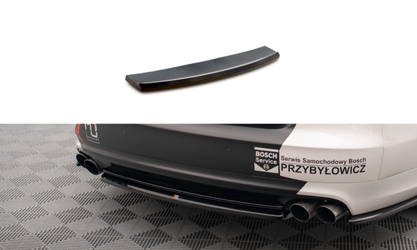 Maxton Central Rear Splitter For Audi S8 D4 - Gloss Black