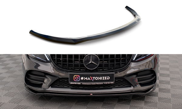 Maxton Front Splitter V.1 Mercedes-Benz C Amg Line / C43 Amg Sedan / Coupe W205 / C205 Facelift - Gloss Black