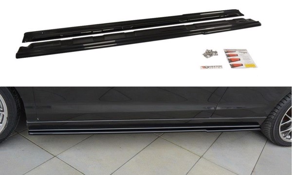 Maxton Side Skirts Diffusers Renault Laguna Mk 3 Coupe - Gloss Black