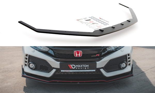 Maxton Racing Durability Front Splitter V.2 Honda Civic X Type-R - Black