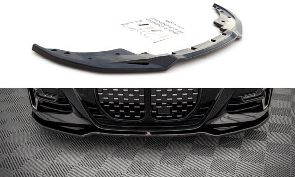 Maxton Front Splitter V.3 BMW 4 M-Pack G22 - Gloss Black