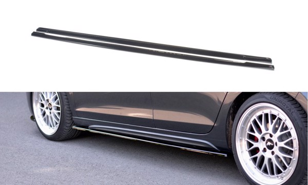 Maxton Side Skirts Diffusers VW Golf Mk6 Gti/ Gtd - Gloss Black