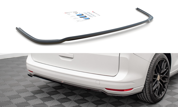 Maxton Central Rear Splitter For Volkswagen Caddy Mk5 - Gloss Black