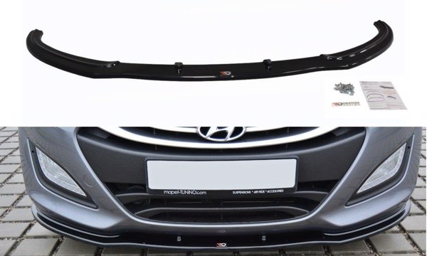 Maxton Front Splitter Hyundai I30 Mk.2 - Gloss Black