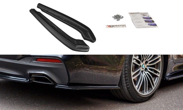 Maxton Rear Side Splitters For BMW 5 G30/ G31 M-Pack - Gloss Black