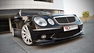 Maxton Front Splitter Mercedes E W211 Amg Preface - Gloss Black