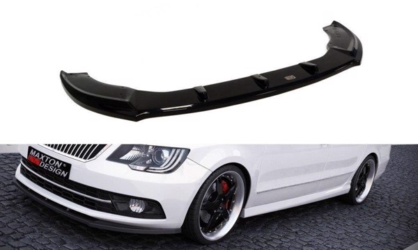 Maxton Front Splitter Skoda Superb Mk2 Fl - Gloss Black