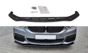 Maxton Front Splitter V.1 For BMW 5 G30/ G31 M-Pack - Gloss Black