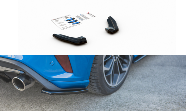 Maxton Rear Side Splitters V.1 Ford Focus St Mk4 - Gloss Black