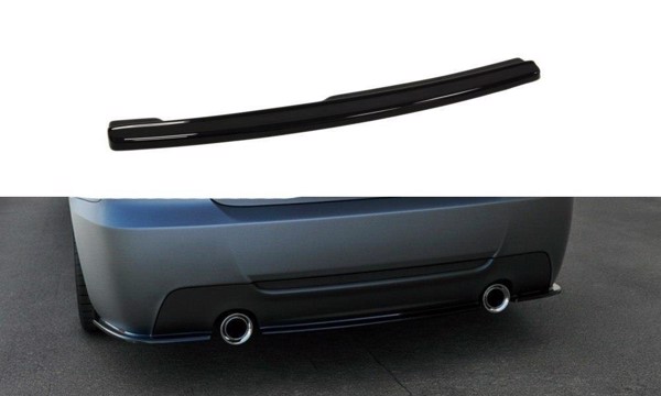 Maxton Central Rear Splitter For BMW 3 E92 Mpack - Gloss Black