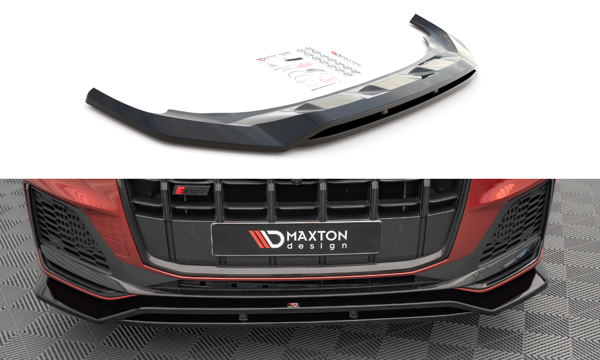 Maxton Front Splitter Audi Sq7 /Q7 S-Line Mk2 (4M) Facelift  - Gloss Black