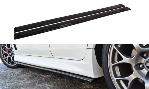 Maxton Side Skirts Diffusers Mitsubishi Lancer Evo X - Gloss Black