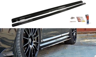 Maxton Side Skirts Diffusers Volvo V50F R-Design - Gloss Black