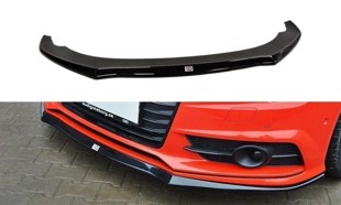 Maxton Front Splitter Audi S7 / A7 S-Line C7 Fl - Gloss Black