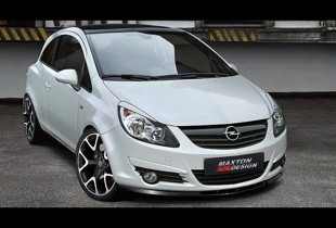 Maxton Front Splitter Opel Corsa D (Preface) - Gloss Black