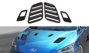 Maxton Bonnet Vents Ford Focus St-Line / St Mk4 - Gloss Black