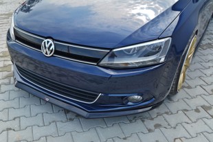 Maxton Front Splitter V.2 Volkswagen Jetta Mk6 Sedan Preface - Gloss Black