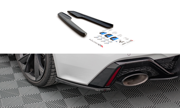 Maxton Rear Side Splitters V.1 Audi RS6 C8 / RS7 C8 - Gloss Black