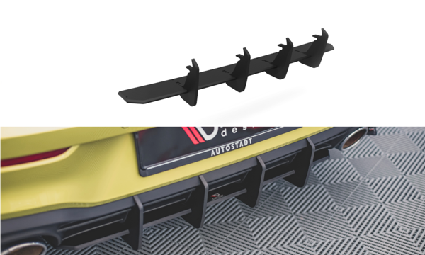 Maxton Racing Durability Rear Diffuser V.2 Volkswagen Golf 8 Gti  Clubsport - Black