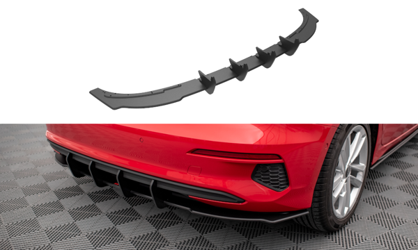 Maxton Street Pro Rear Diffuser Audi A3 Sportback 8Y - Black