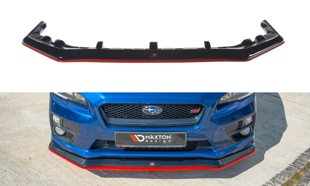 Maxton Front Splitter V.3 Subaru  Wrx Sti - Gloss Black + Red