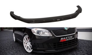 Maxton Front Splitter Skoda Fabia Mk2 Fl - Gloss Black