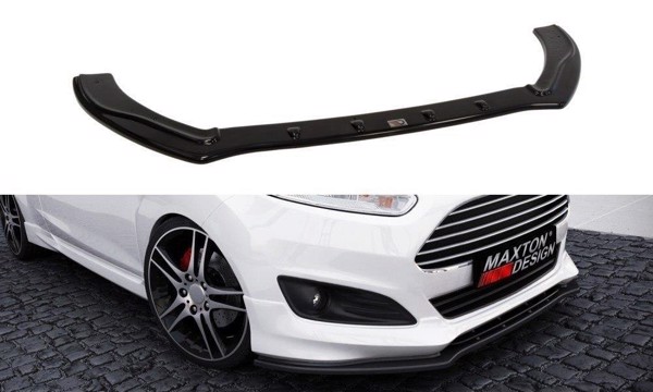 Maxton Front Splitter Ford Fiesta St-Line Mk7 Fl - Gloss Black