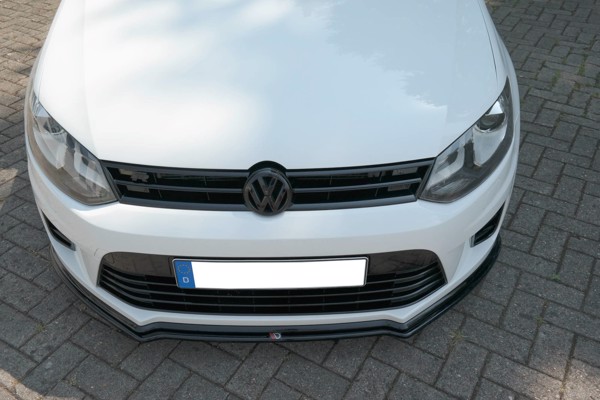 Maxton Front Splitter Volkswagen Polo Mk5 R Wrc - Gloss Black