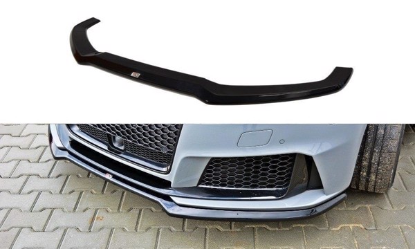 Maxton Front Splitter V.1 Audi RS3 8V Sportback - Gloss Black