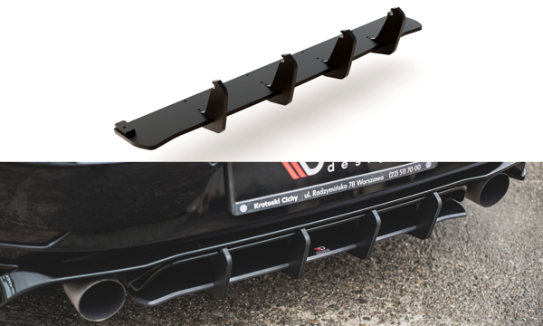 Maxton Racing Durability Rear Diffuser VW Golf 7 Gti Tcr - Black