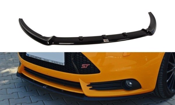 Maxton Front Splitter Ford Focus St Mk3 (Cupra) - Gloss Black