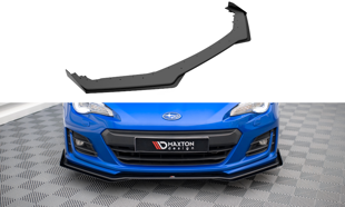 Maxton Street Pro Front Splitter V.1 + Flaps Subaru Brz Mk1 Facelift - Black + Gloss Flaps    