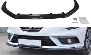 Maxton Front Splitter V.1 Renault Megane Mk4 Hatchback - Gloss Black