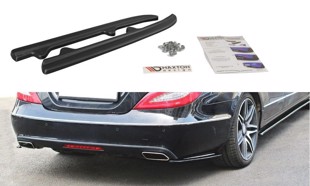 Maxton Rear Side Splitters Mercedes Cls C218 - Gloss Black