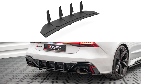 Maxton Street Pro Rear Diffuser Audi RS7 C8 / RS6 C8 - Black