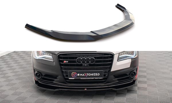 Maxton Front Splitter V.1 Audi S8 D4 - Gloss Black