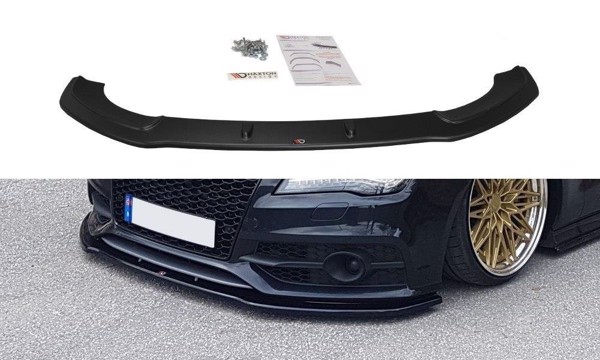 Maxton Front Splitter V.2 Audi A7 Mk1 S-Line - Gloss Black