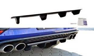 Maxton Central Rear Splitter VW Golf VIi R - Gloss Black