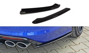 Maxton Rear Side Splitters VW Golf Mk7 R Estate - Gloss Black