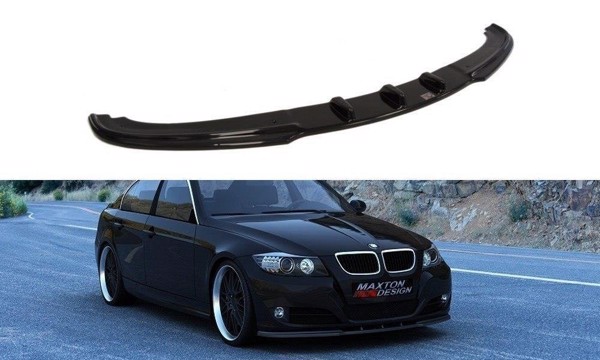 Maxton Front Splitter V.1 BMW 3 E90 / E91 (Facelift Model) - Gloss Black