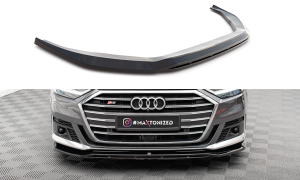 Maxton Front Splitter V.1 Audi S8 D5 - Gloss Black